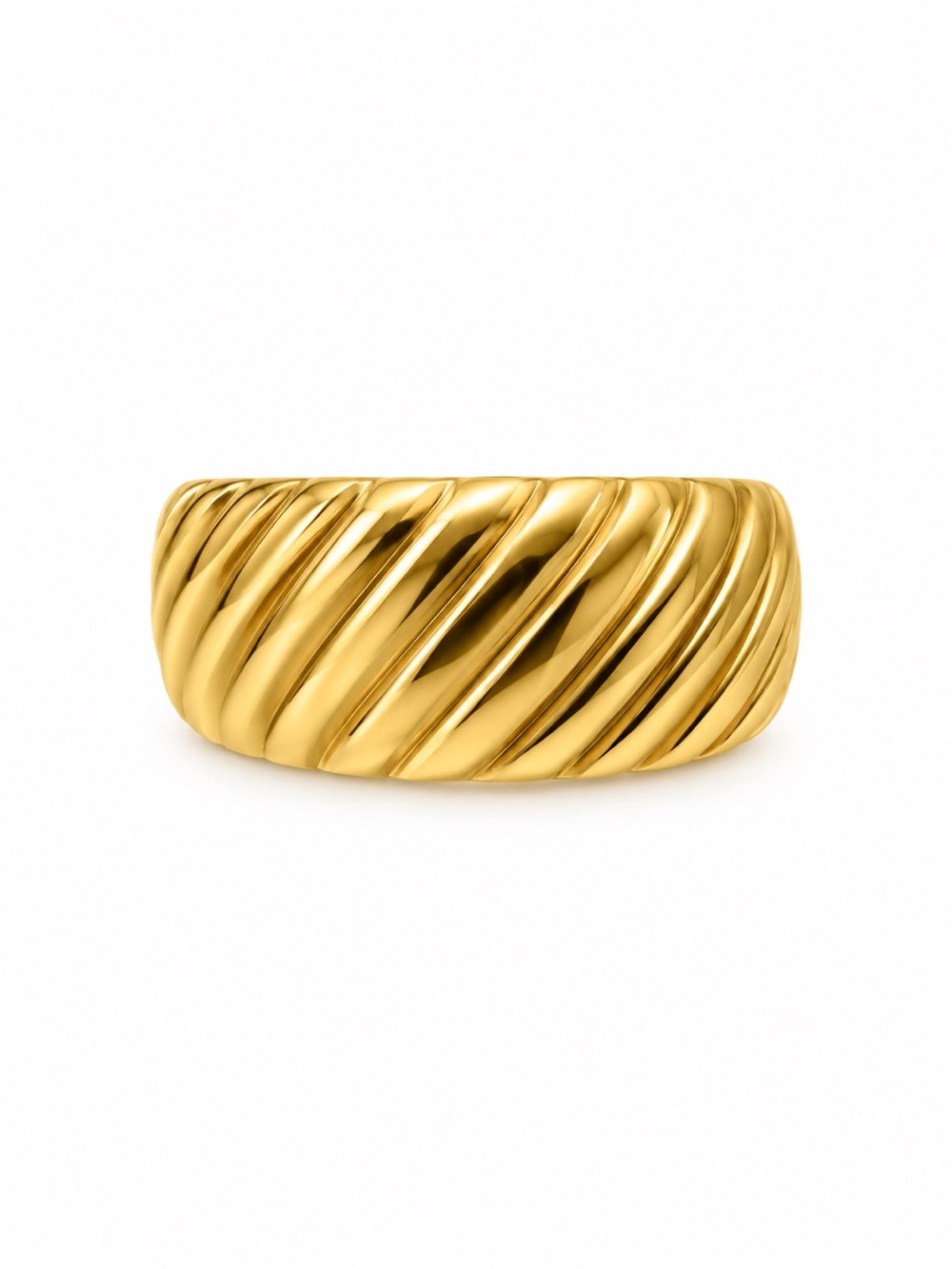 Gold Twisted Band Ring